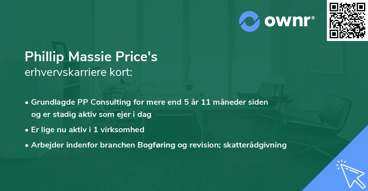 Phillip Massie Price's erhvervskarriere kort