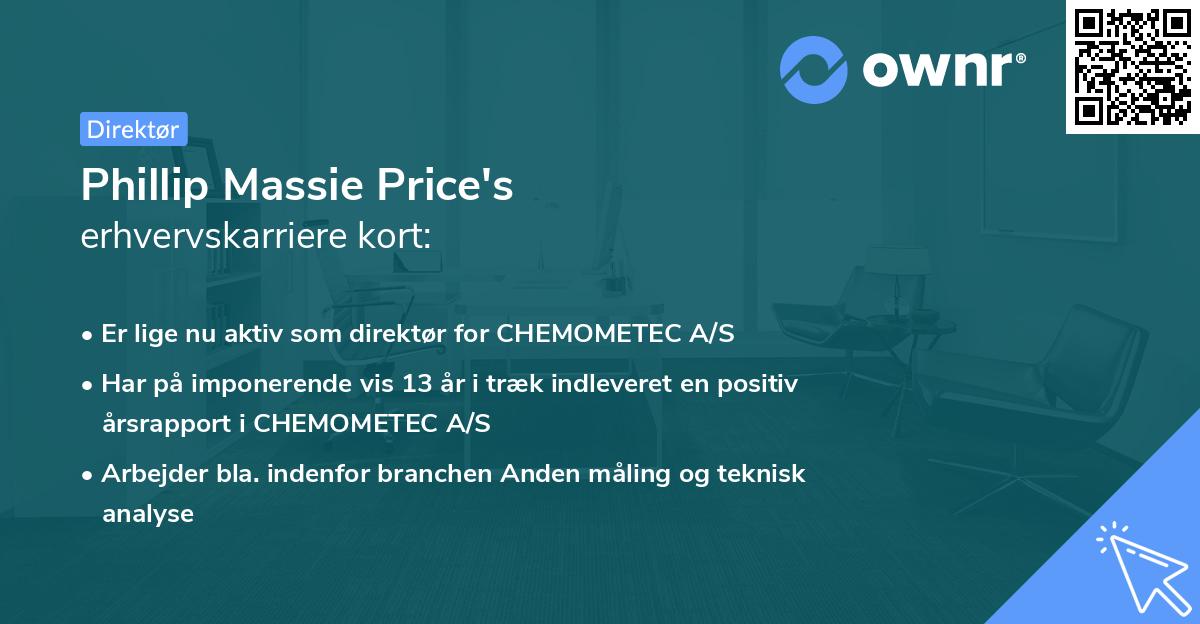 Phillip Massie Price's erhvervskarriere kort