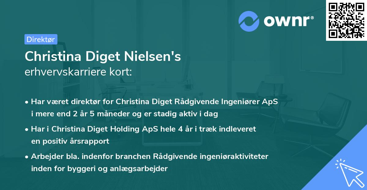 Christina Diget Nielsen's erhvervskarriere kort