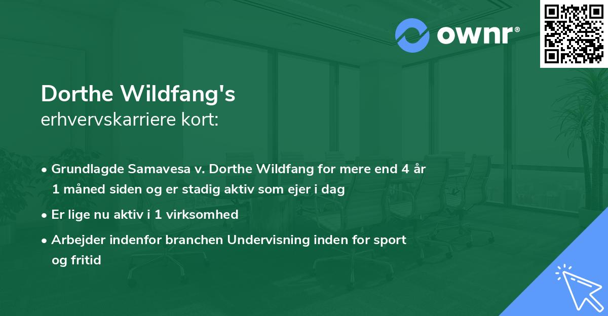 Dorthe Wildfang's erhvervskarriere kort