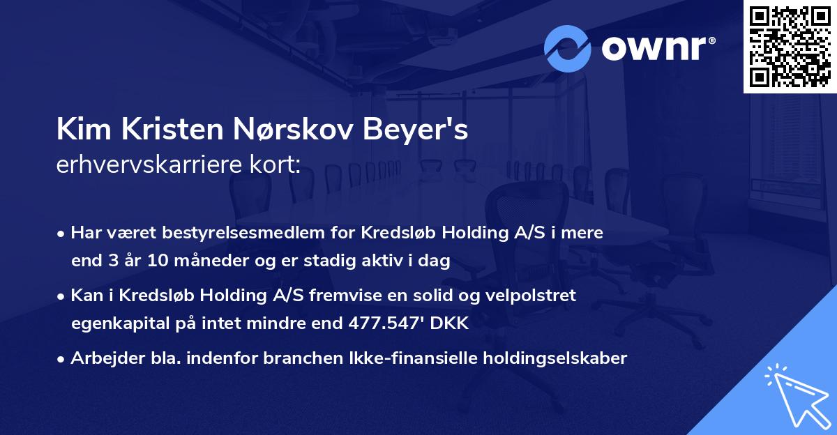 Kim Kristen Nørskov Beyer's erhvervskarriere kort