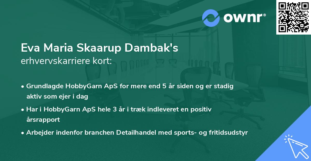 Eva Maria Skaarup Dambak's erhvervskarriere kort