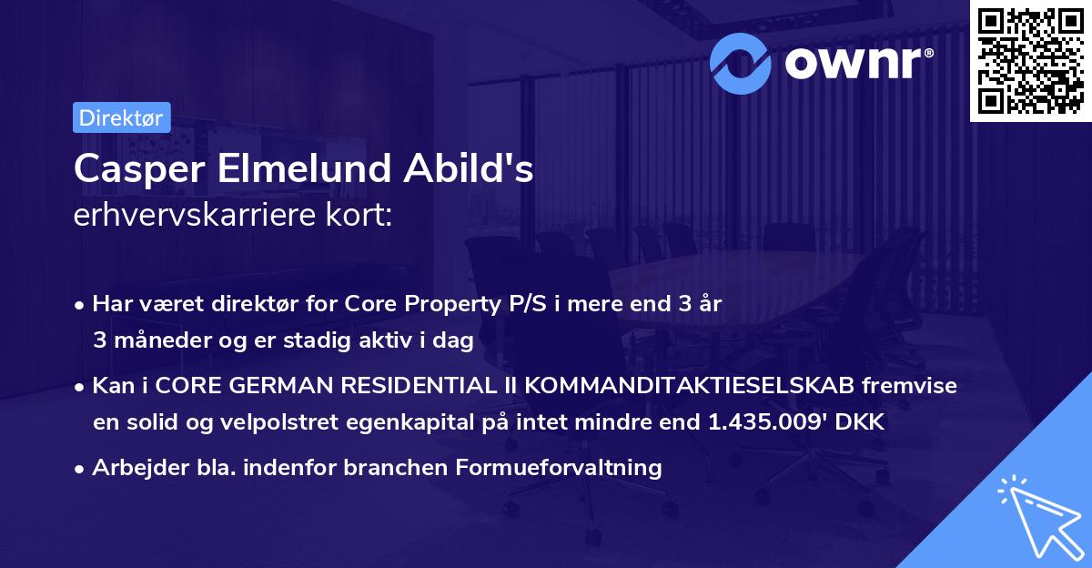 Casper Elmelund Abild's erhvervskarriere kort