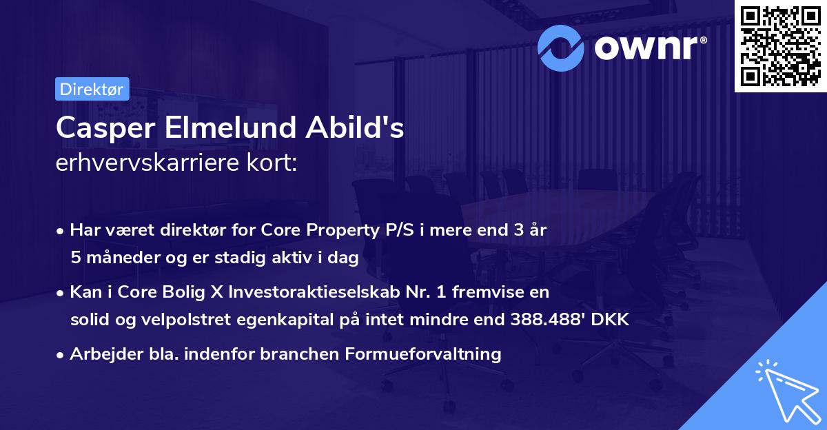 Casper Elmelund Abild's erhvervskarriere kort