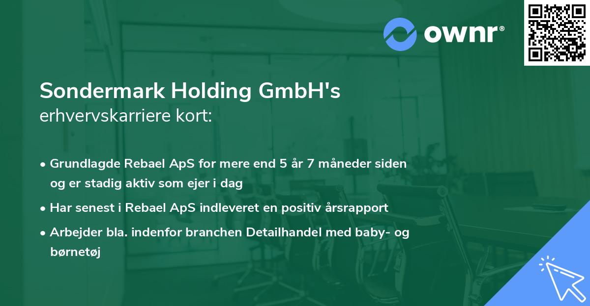 Sondermark Holding GmbH's erhvervskarriere kort