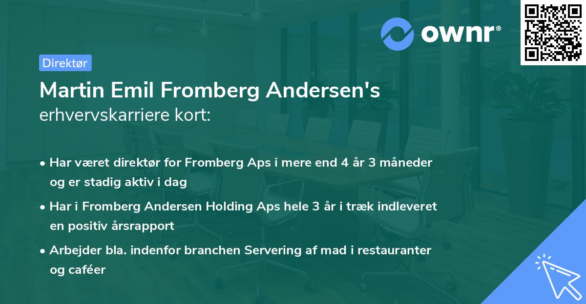 Martin Emil Fromberg Andersen's erhvervskarriere kort