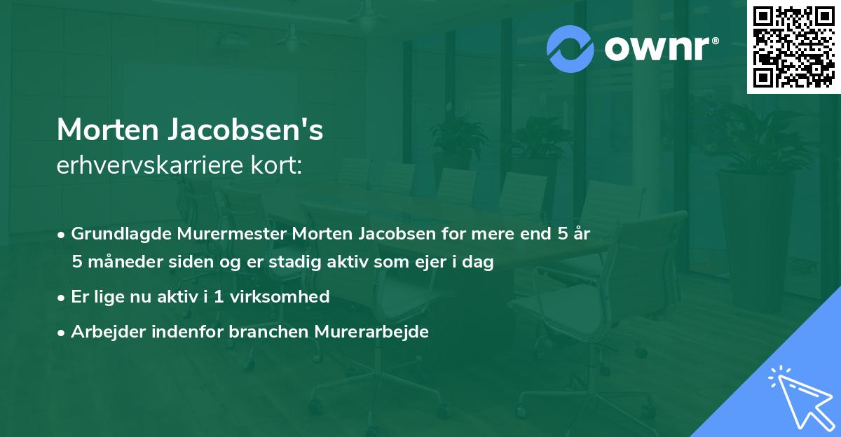 Morten Jacobsen's erhvervskarriere kort