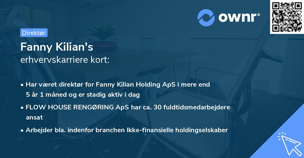 Fanny Kilian's erhvervskarriere kort