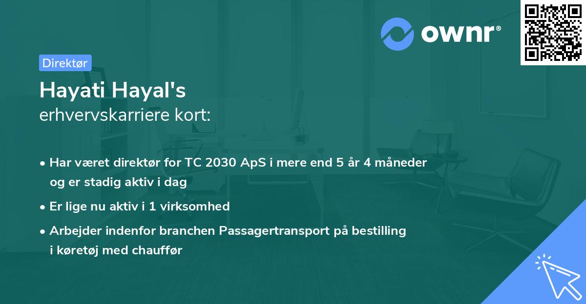 Hayati Hayal's erhvervskarriere kort