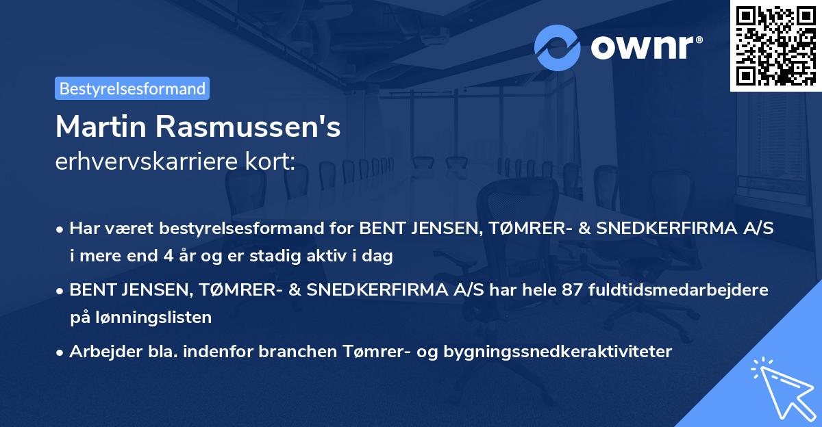 Martin Rasmussen's erhvervskarriere kort