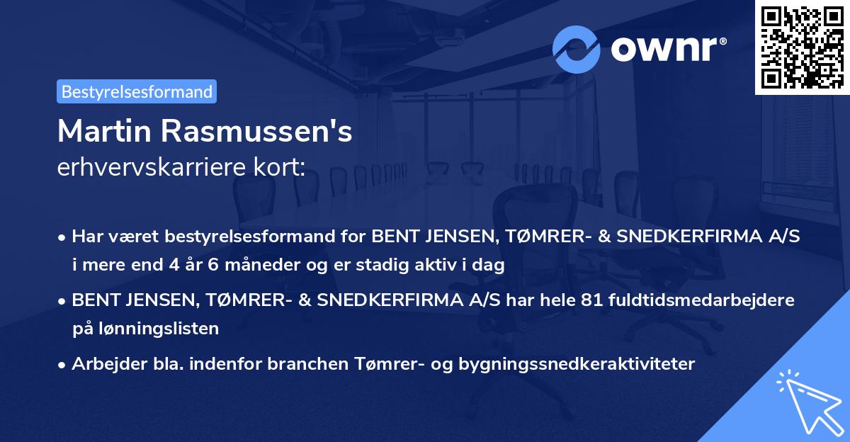 Martin Rasmussen's erhvervskarriere kort