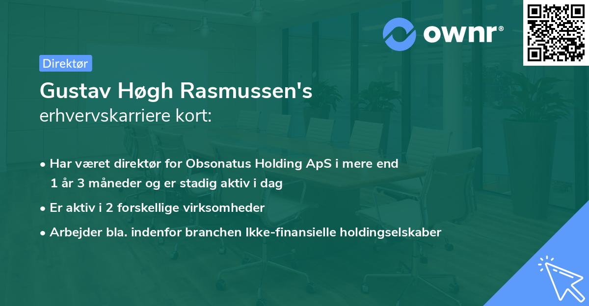 Gustav Høgh Rasmussen's erhvervskarriere kort