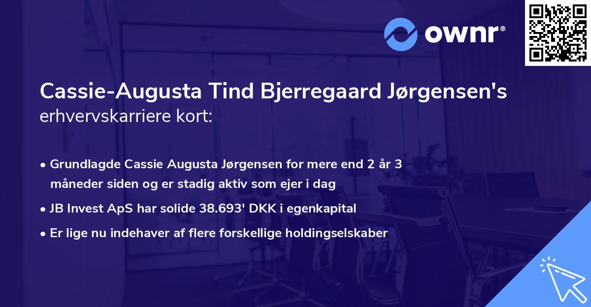 Cassie-Augusta Tind Bjerregaard Jørgensen's erhvervskarriere kort