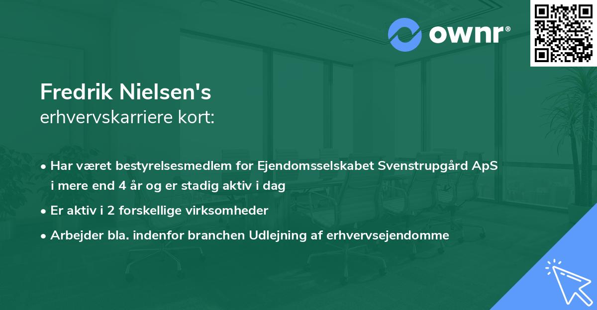 Fredrik Nielsen's erhvervskarriere kort