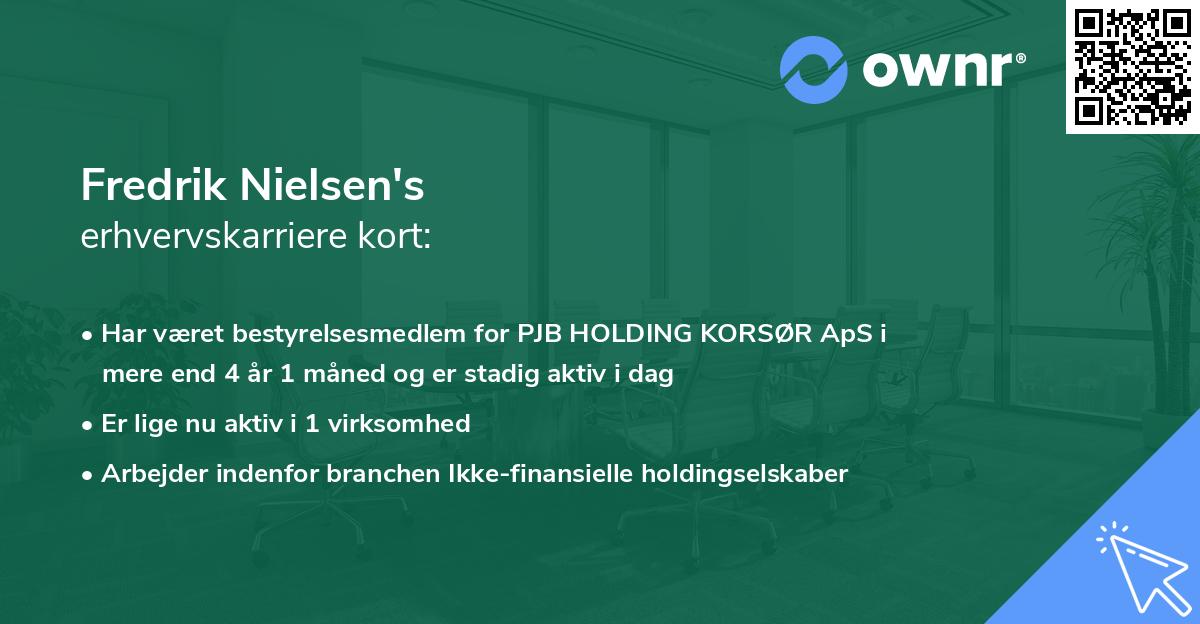 Fredrik Nielsen's erhvervskarriere kort