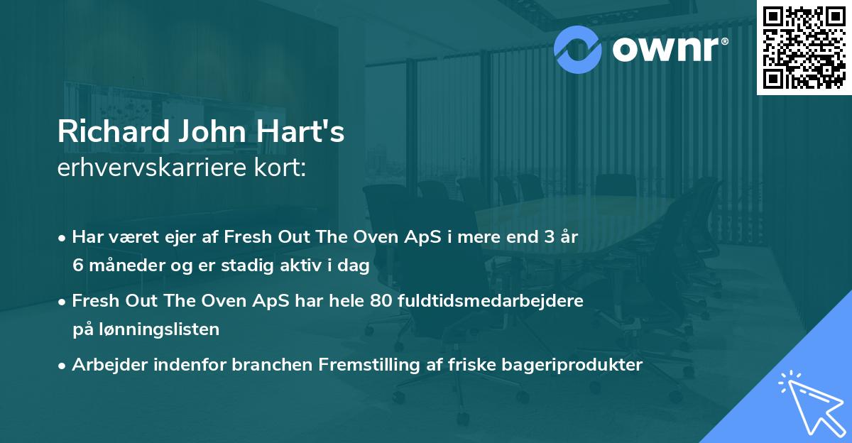Richard John Hart's erhvervskarriere kort