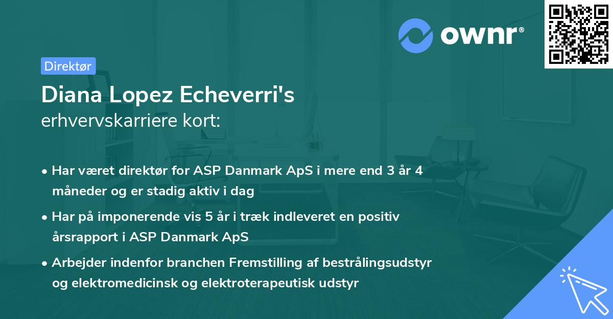 Diana Lopez Echeverri's erhvervskarriere kort
