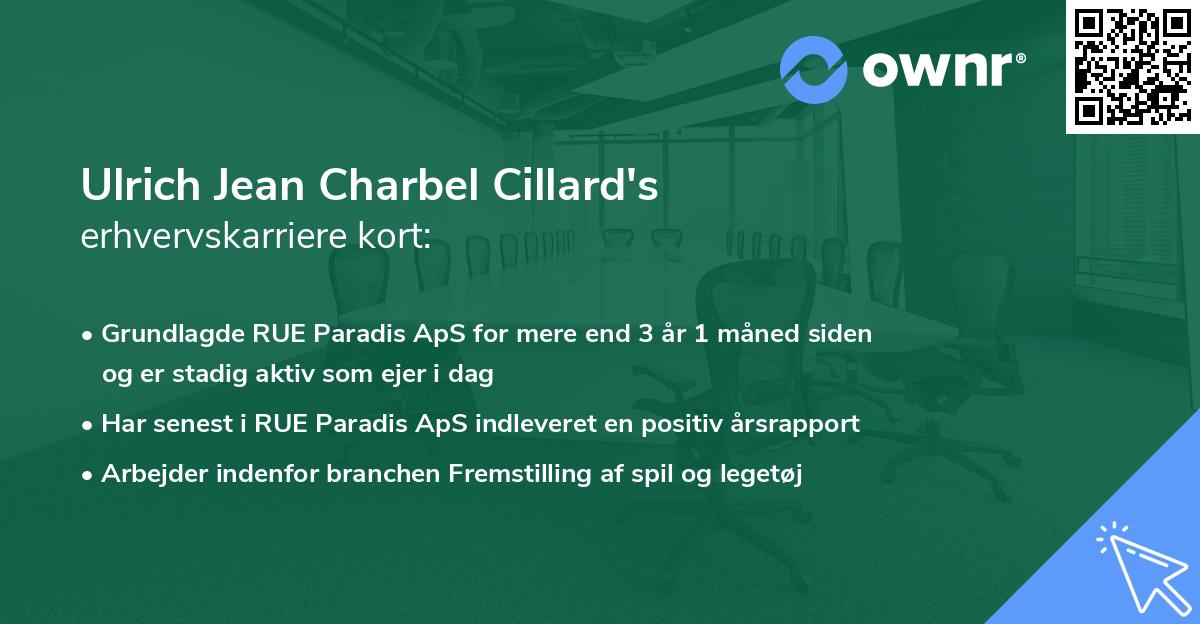 Ulrich Jean Charbel Cillard's erhvervskarriere kort