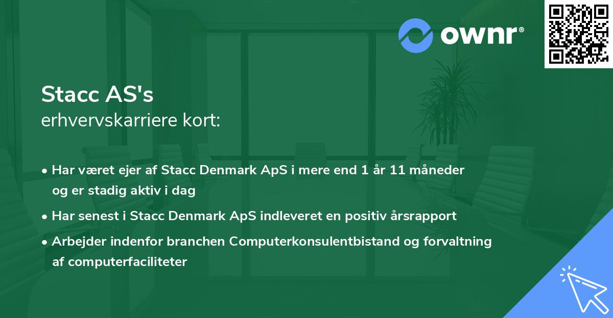 Stacc AS's erhvervskarriere kort