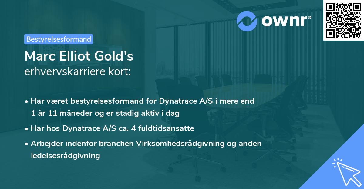 Marc Elliot Gold's erhvervskarriere kort