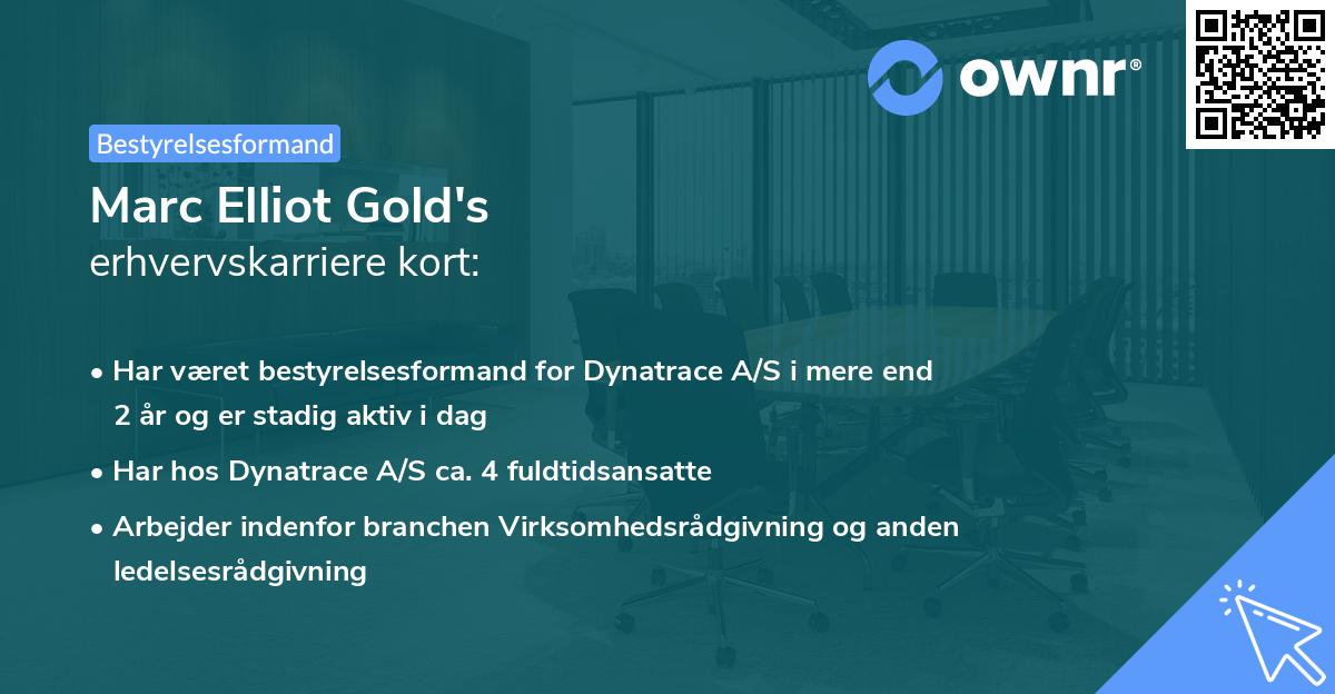 Marc Elliot Gold's erhvervskarriere kort