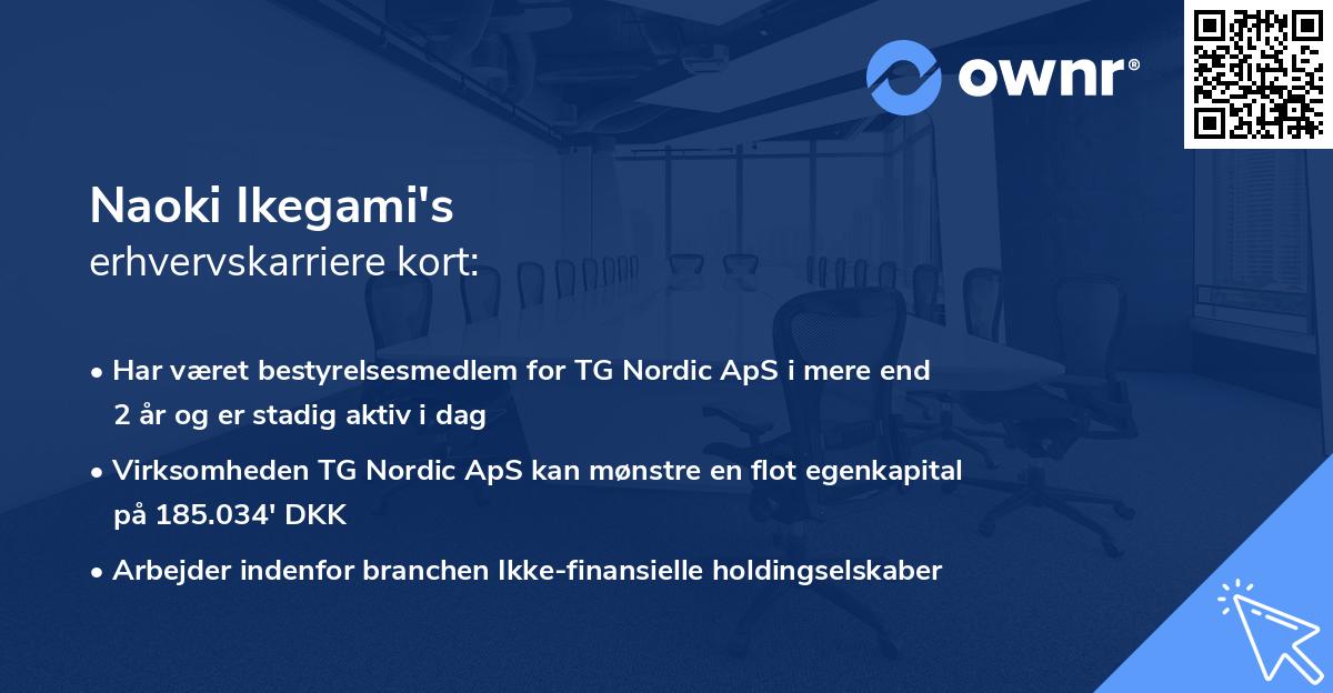 Naoki Ikegami's erhvervskarriere kort