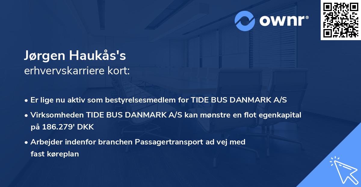 Jørgen Haukås's erhvervskarriere kort