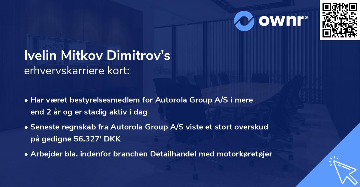 Ivelin Mitkov Dimitrov's erhvervskarriere kort