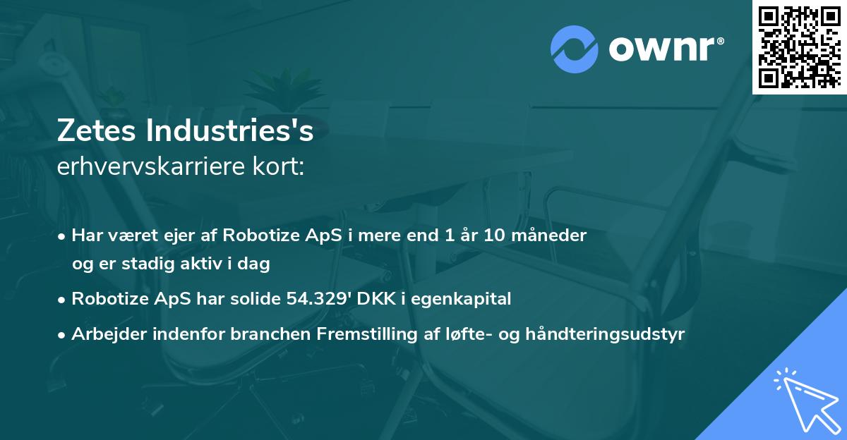 Zetes Industries's erhvervskarriere kort