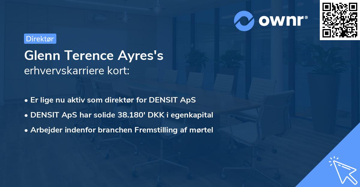 Glenn Terence Ayres's erhvervskarriere kort