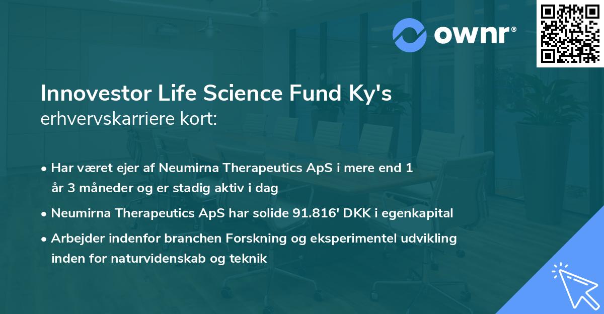 Innovestor Life Science Fund Ky's erhvervskarriere kort