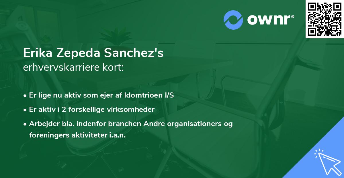 Erika Zepeda Sanchez's erhvervskarriere kort
