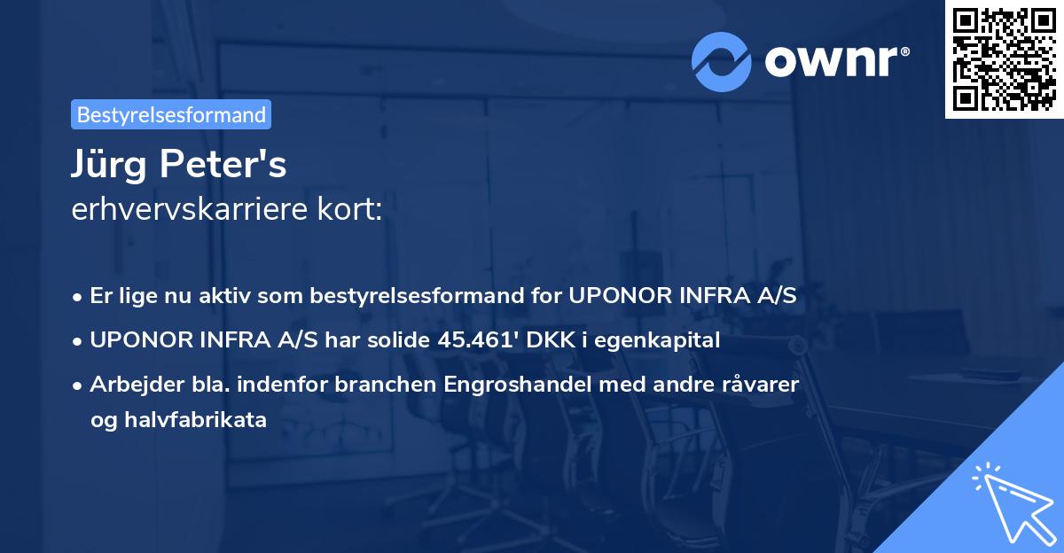 Jürg Peter's erhvervskarriere kort