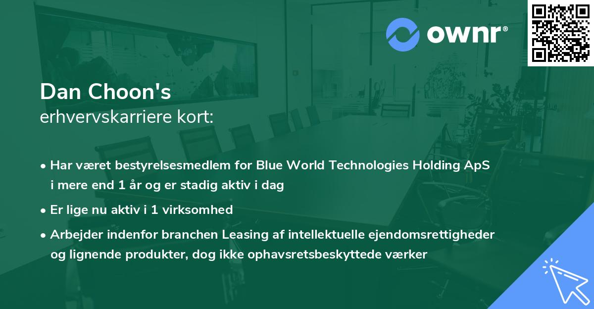 Dan Choon's erhvervskarriere kort