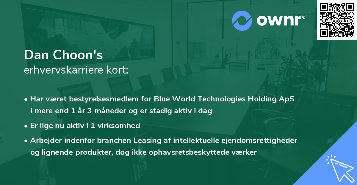 Dan Choon's erhvervskarriere kort
