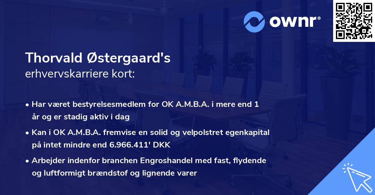 Thorvald Østergaard's erhvervskarriere kort