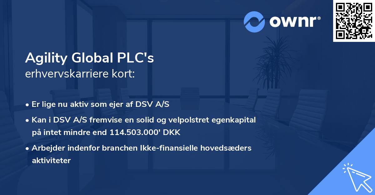Agility Global PLC's erhvervskarriere kort