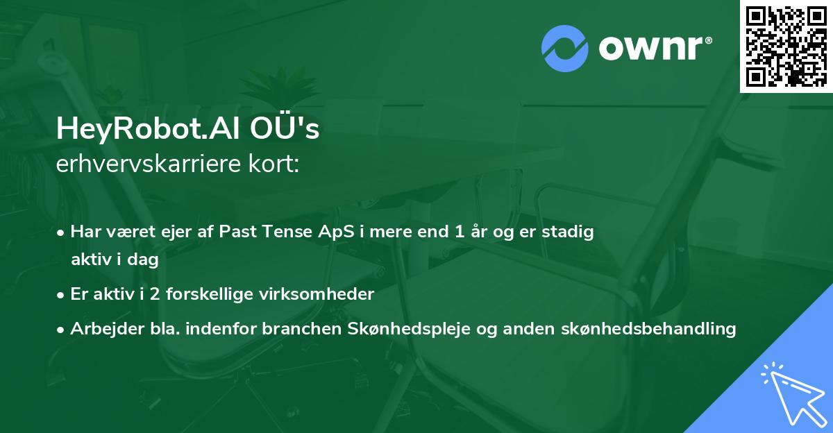 HeyRobot.AI OÜ's erhvervskarriere kort