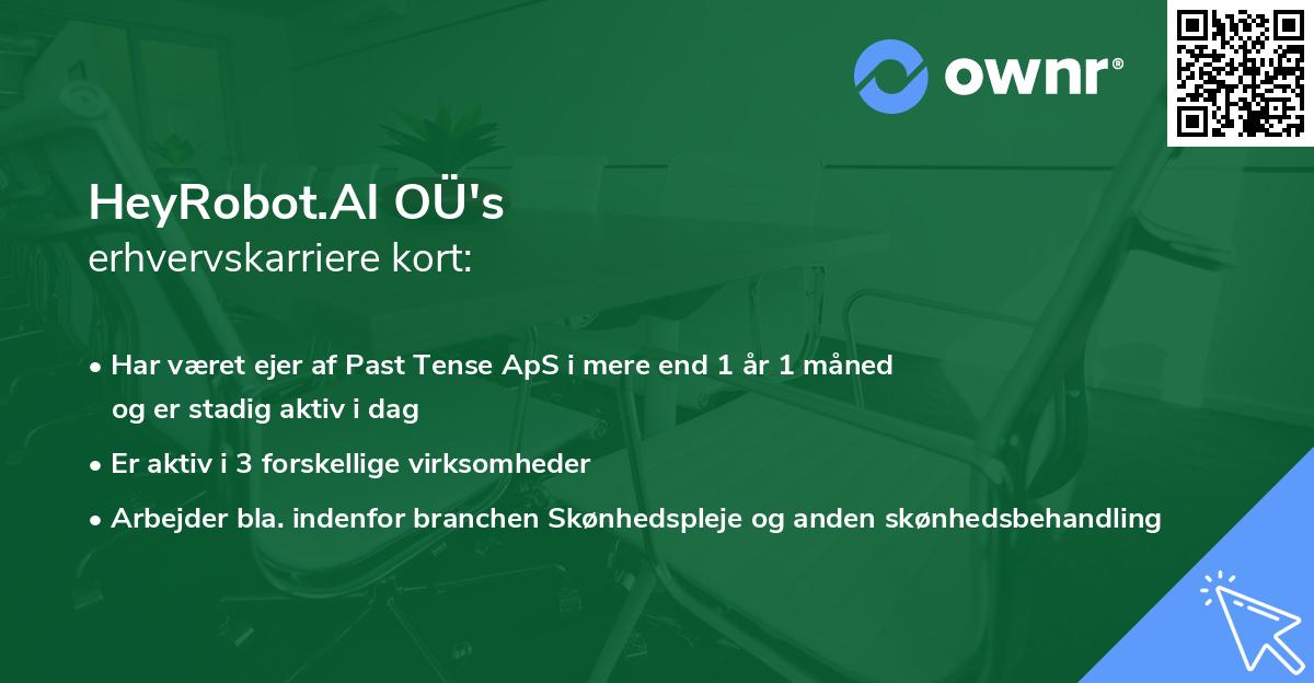 HeyRobot.AI OÜ's erhvervskarriere kort