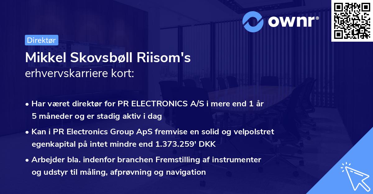 Mikkel Skovsbøll Riisom's erhvervskarriere kort