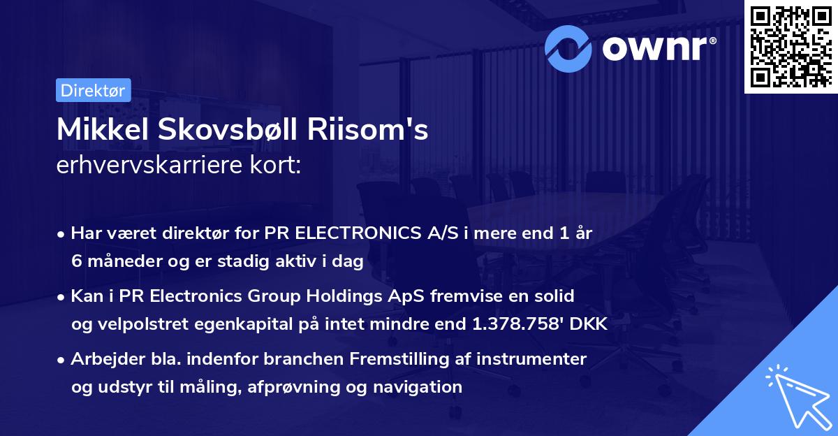 Mikkel Skovsbøll Riisom's erhvervskarriere kort