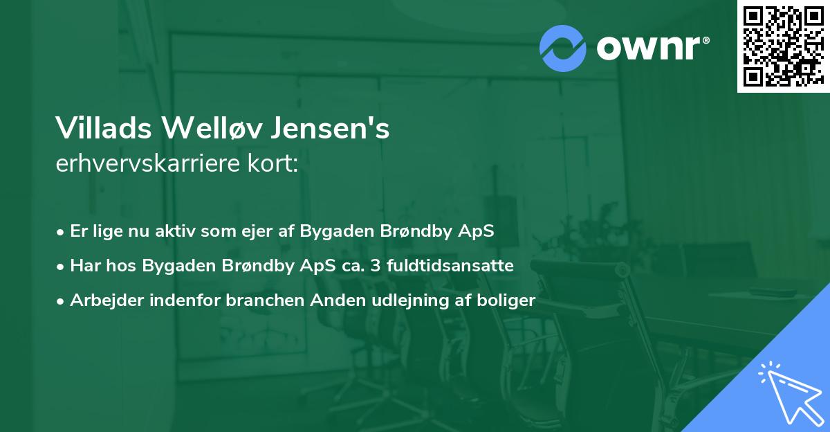 Villads Welløv Jensen's erhvervskarriere kort