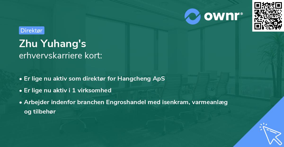 Zhu Yuhang's erhvervskarriere kort