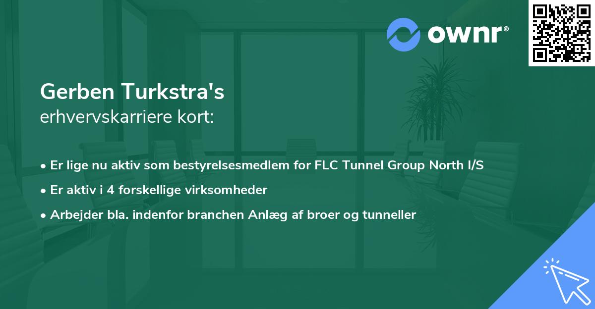 Gerben Turkstra's erhvervskarriere kort
