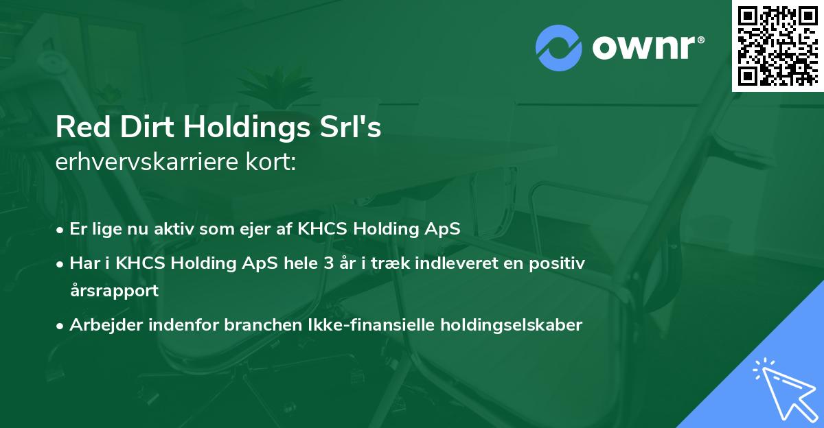 Red Dirt Holdings Srl's erhvervskarriere kort