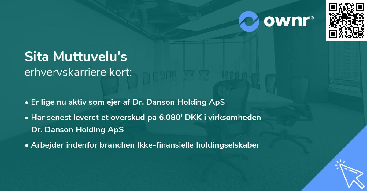 Sita Muttuvelu's erhvervskarriere kort