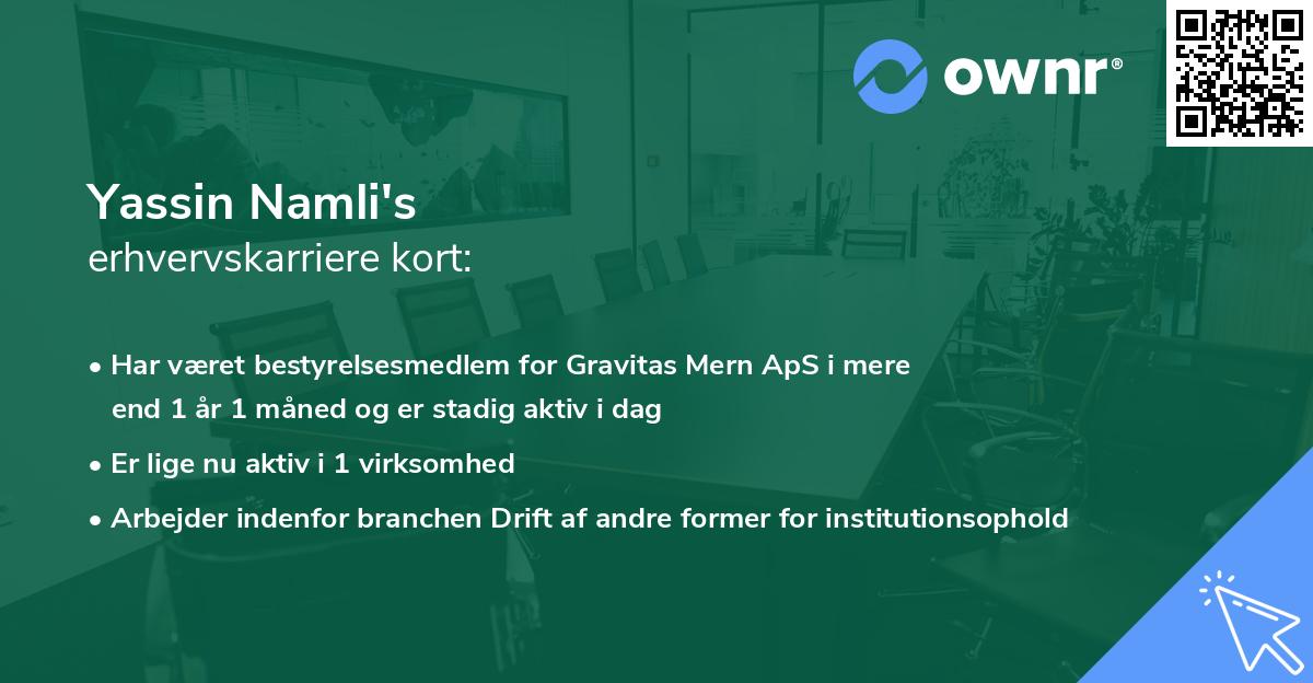 Yassin Namli's erhvervskarriere kort