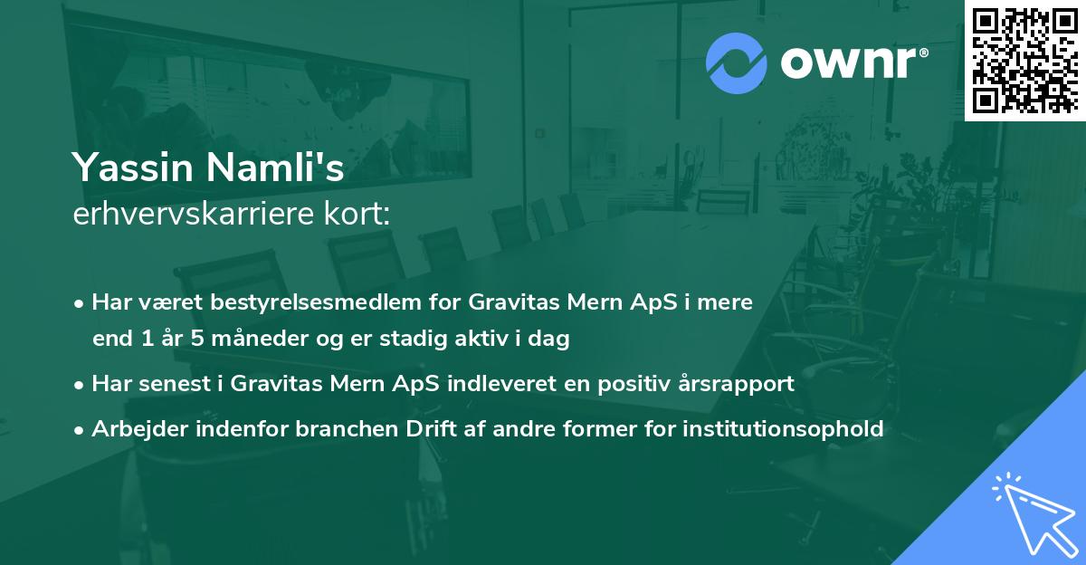 Yassin Namli's erhvervskarriere kort