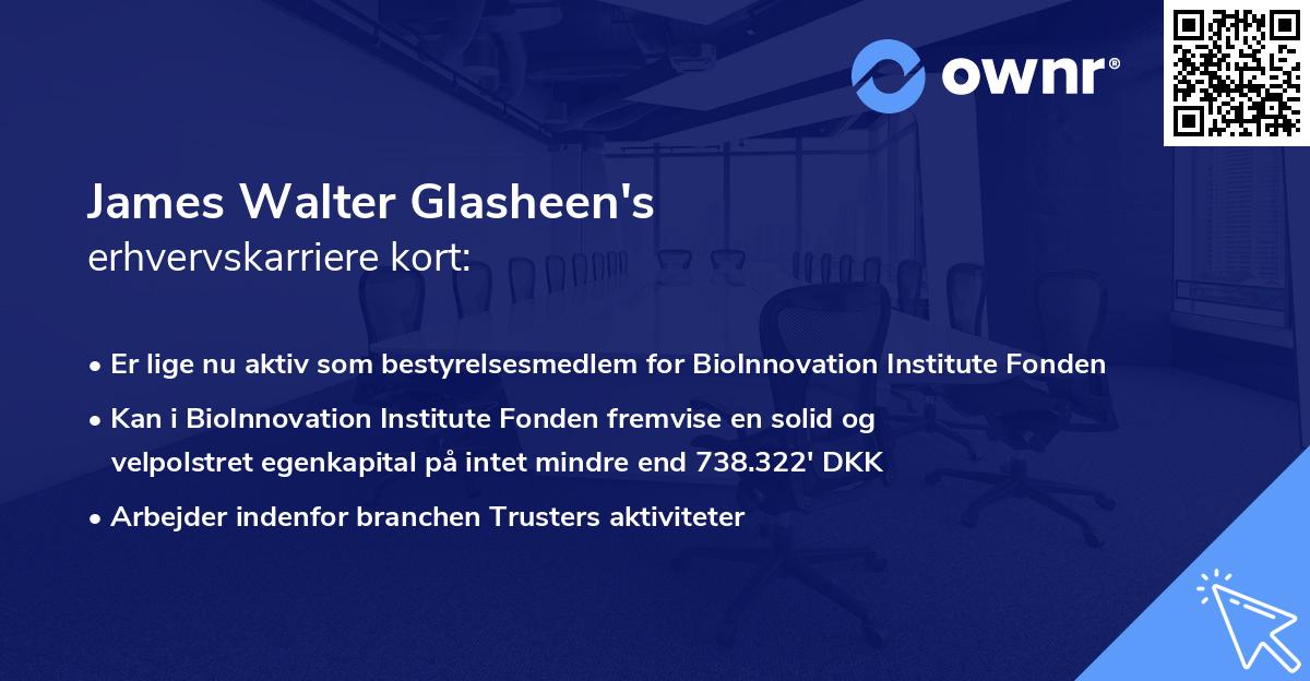 James Walter Glasheen's erhvervskarriere kort