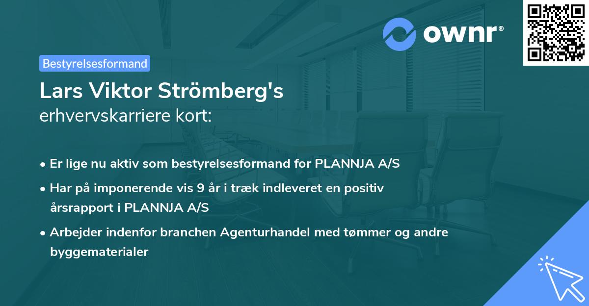Lars Viktor Strömberg's erhvervskarriere kort